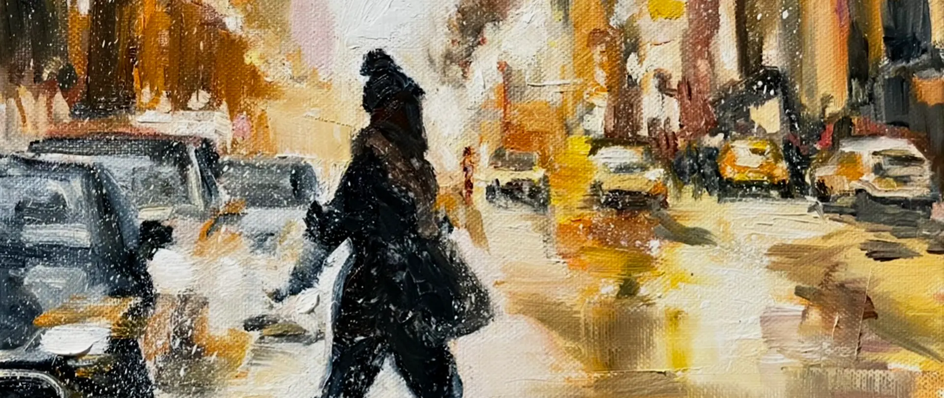 Anke Gruss Licht Schatten 2026 Stilisierte Straßenansicht mit einer dunkel gekleideten Person, warmen Lichtern und kontrastreichem Licht- und Schattenspiel in urbaner Atmosphäre