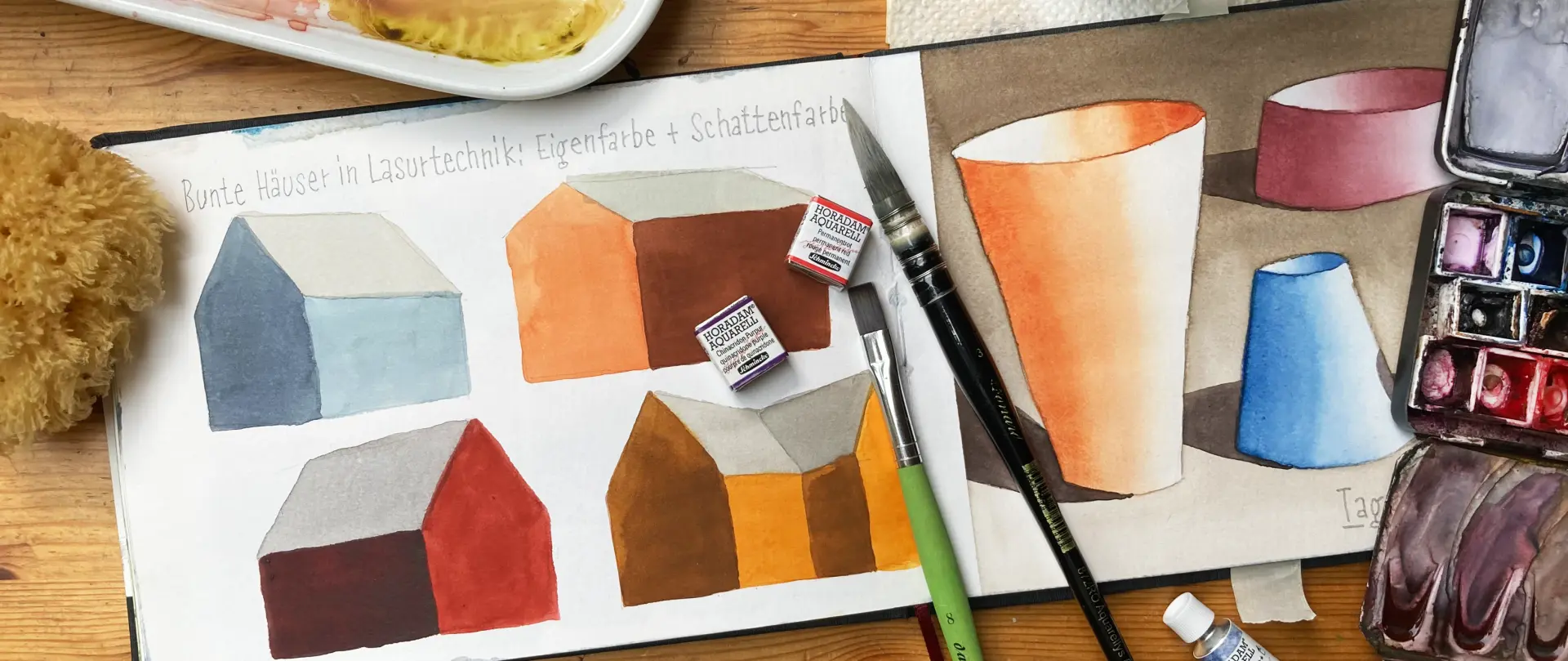 Lehrtätigkeit für artistravelWorkshop: Aquarell-Webinar / After Work 4-teiligThema: Grundlagen der AquarelltechnikTitel: „Ganz einfach Aquarell malen lernen“ Bild-Nr.: (n. V.) Abbildungen aus dem Hahnemühle Watercolour Book 1 / 2021Im Besitz des Künstlers