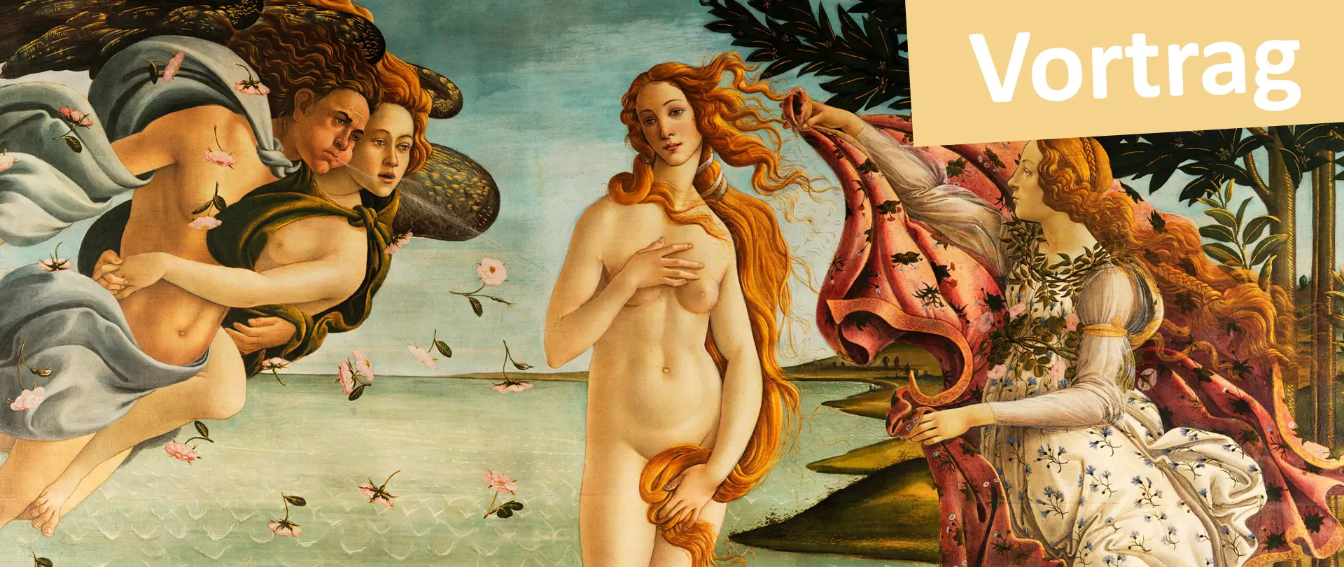 Botticellis "Die Geburt der Venus" als Beispiel für die Kunst im Uffizien-Museum, Teil des After-Work-Kurses zu großen Museen weltweit