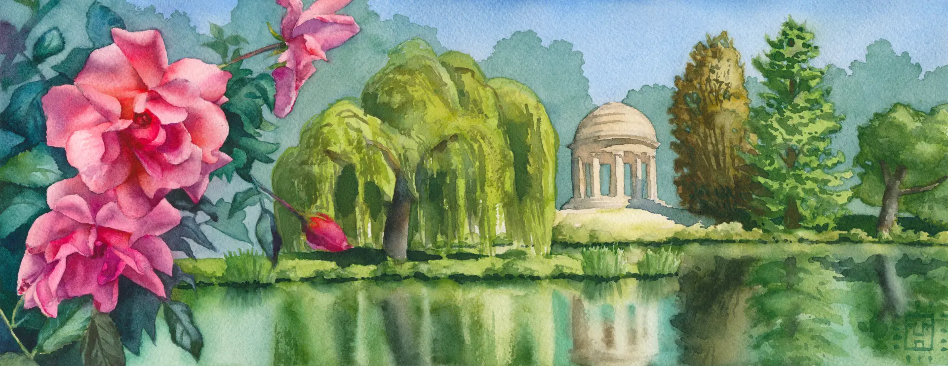 Lehrtätigkeit für ArtistravelWorkshop: AquarellThema: Botanische AquarelleTitel: „Georgengarten“Technik: Aquarellfarbe auf Arches France, 300 g/qm, FeinkornFormat: ca. 38 x 16 cm Datum: 12.09.2022Im Besitz des Künstlers