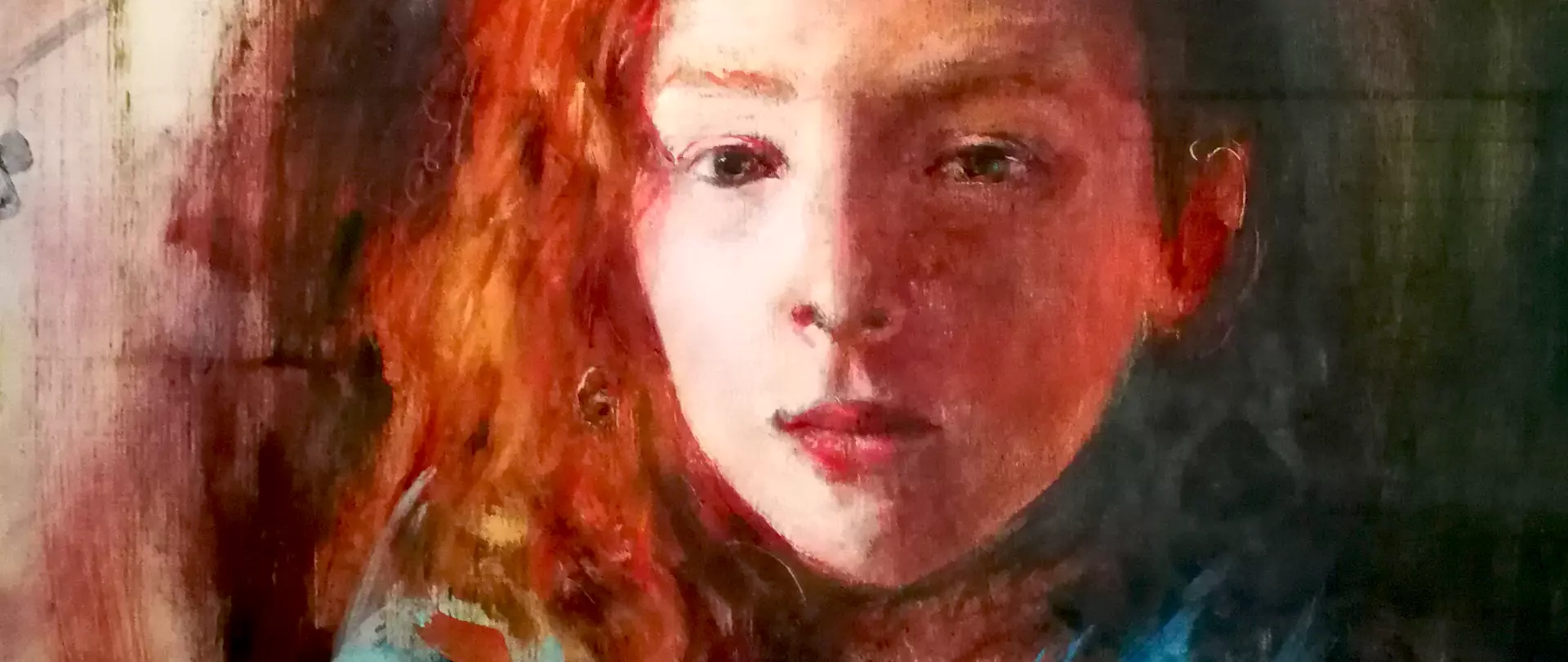 Porträt eines Mädchens mit roten Haaren in realistischer, altmeisterlicher Malweise von Christoph Rehlinghaus