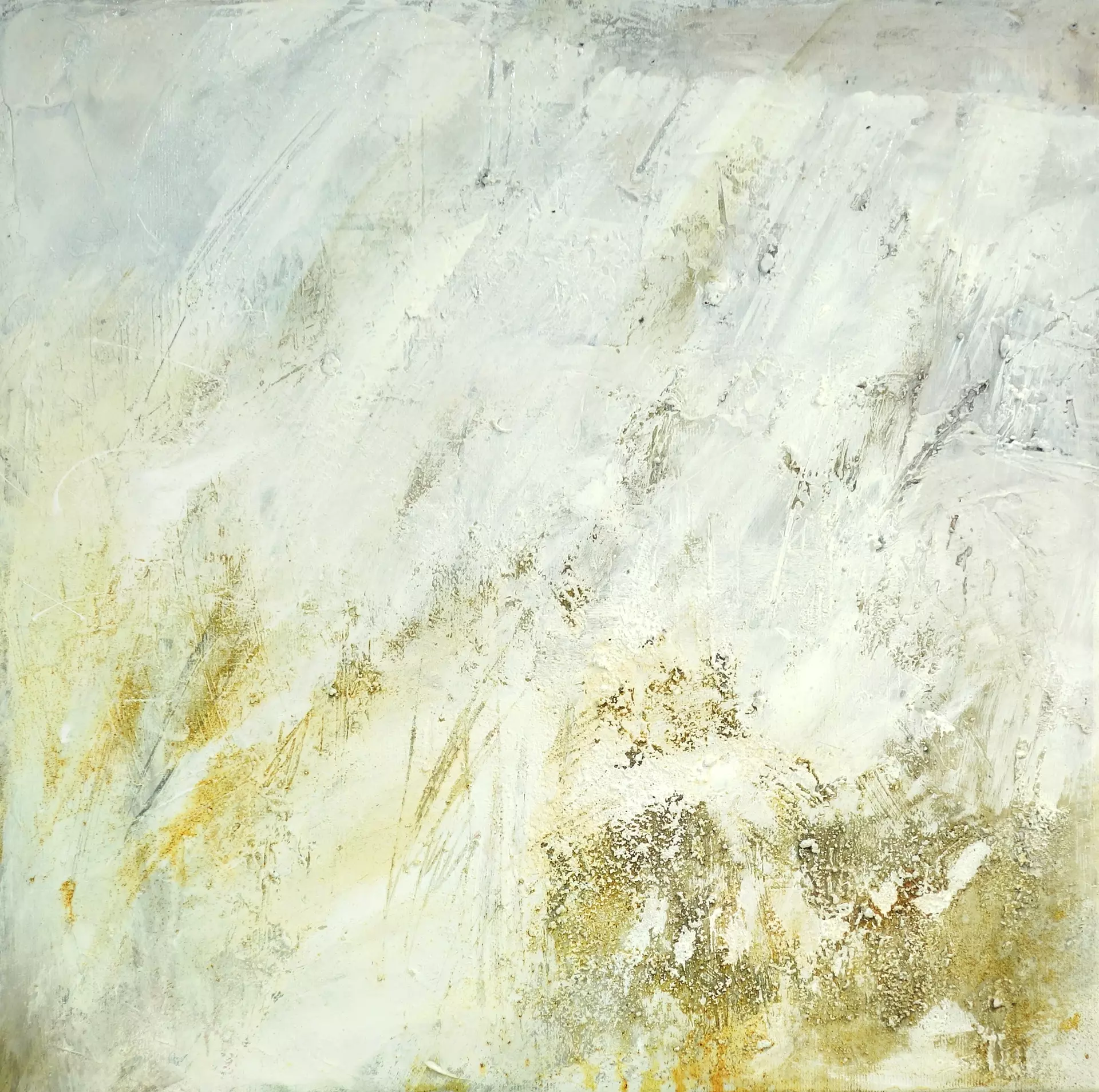 artistravel Malerei Dozentin Helga Budde-Engelke Gemälde Abstrakte Acrylmalerei von Helga Budde-Engelke mit transparenten Farbschichten und feinen Linien, die Erinnerungen an natürliche Formen und Strukturen erahnen lässt