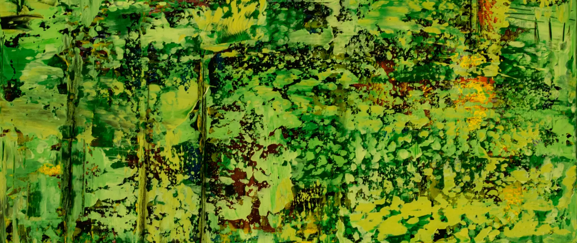 Acrylgemälde in Grüntönen mit strukturierter Oberfläche, geschaffen von Renate Rüter-Nork – Dozentin bei artistravel