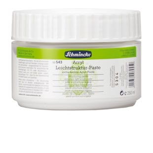 Malen und Zeichnen lernen Tipps, Leichtstrukturpaste, Bild: Schmincke Ein Foto von der Leichtstruktur-Paste von Schmincke.