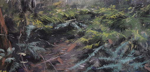 Mystischer Wald in Pastell