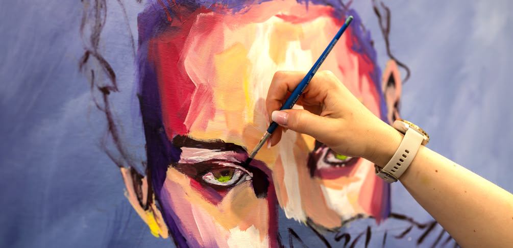 Portraitmalerei expressiv Kursimpression Bodensee