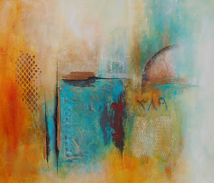 Eine abstrakte Acrylmalerei von Christina Jehne.
