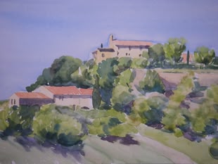 Ein Landschaftsbild, das von Karin Gorgas gemalt wurde.