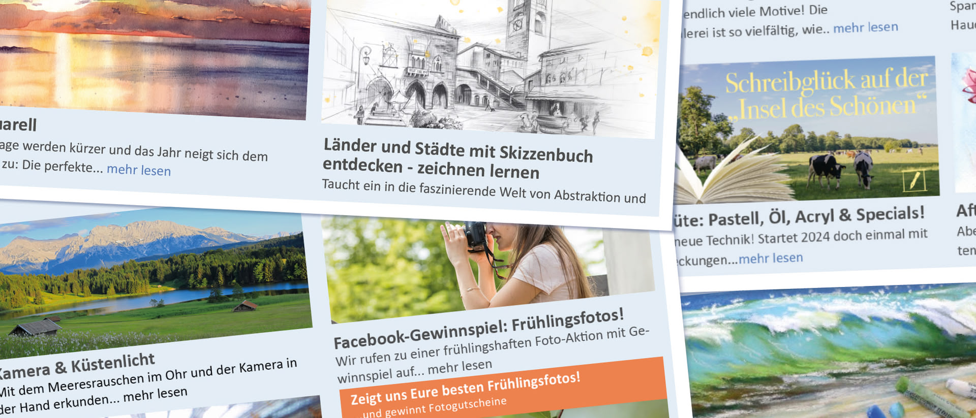 Mehrere artistravel-Newsletter