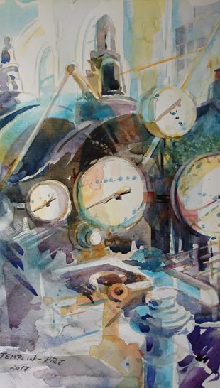 Ein Aquarellbild von Gabriele Templin-Kirz.