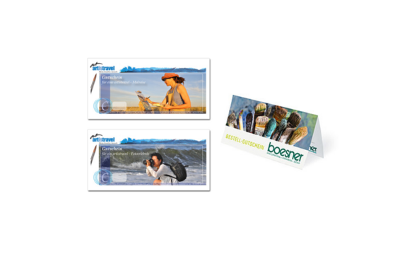 Gutschein Artistravel oder Boesner Ein Bestellgutschein von “boesner” und ein Foto-und Malreisengutschein von "Artistravel".