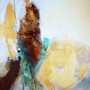 Eine abstrakte Acrylmalerei von Angelika Biber.