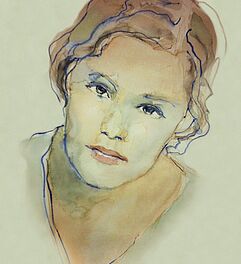 Portrait zeichnen lernen - Werk: Brigitte Guhle