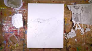 weiß grundierte Leinwand