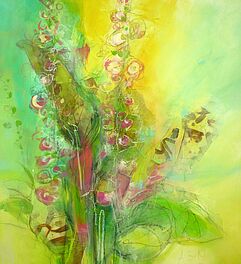 Expressiv Blumen malen lernen Werk: Angelika Biber