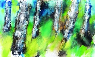 Visionäre Abstraktion von Angelika Biber.