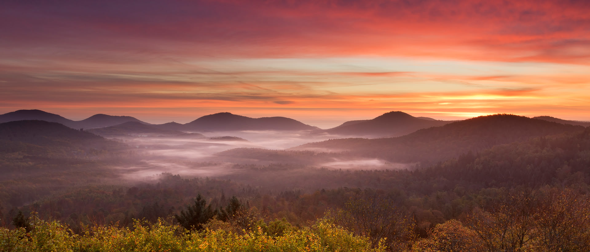 Nebel Berge Landschaftsfotografie Fotografie