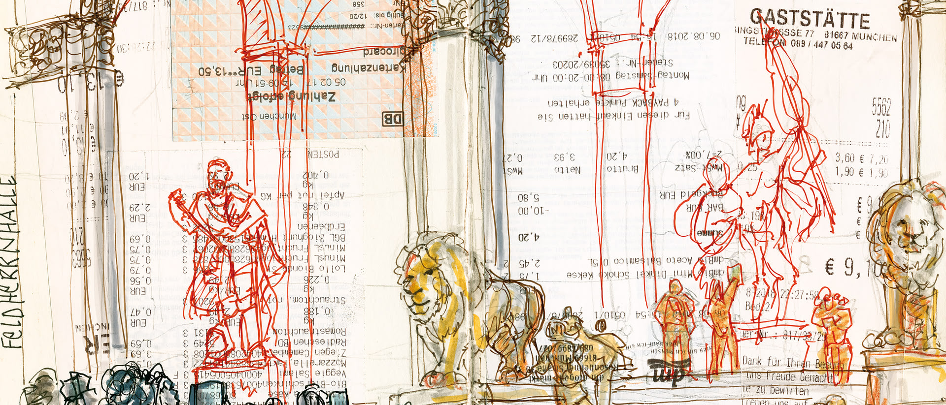 Sketch einer Feldherrnhalle