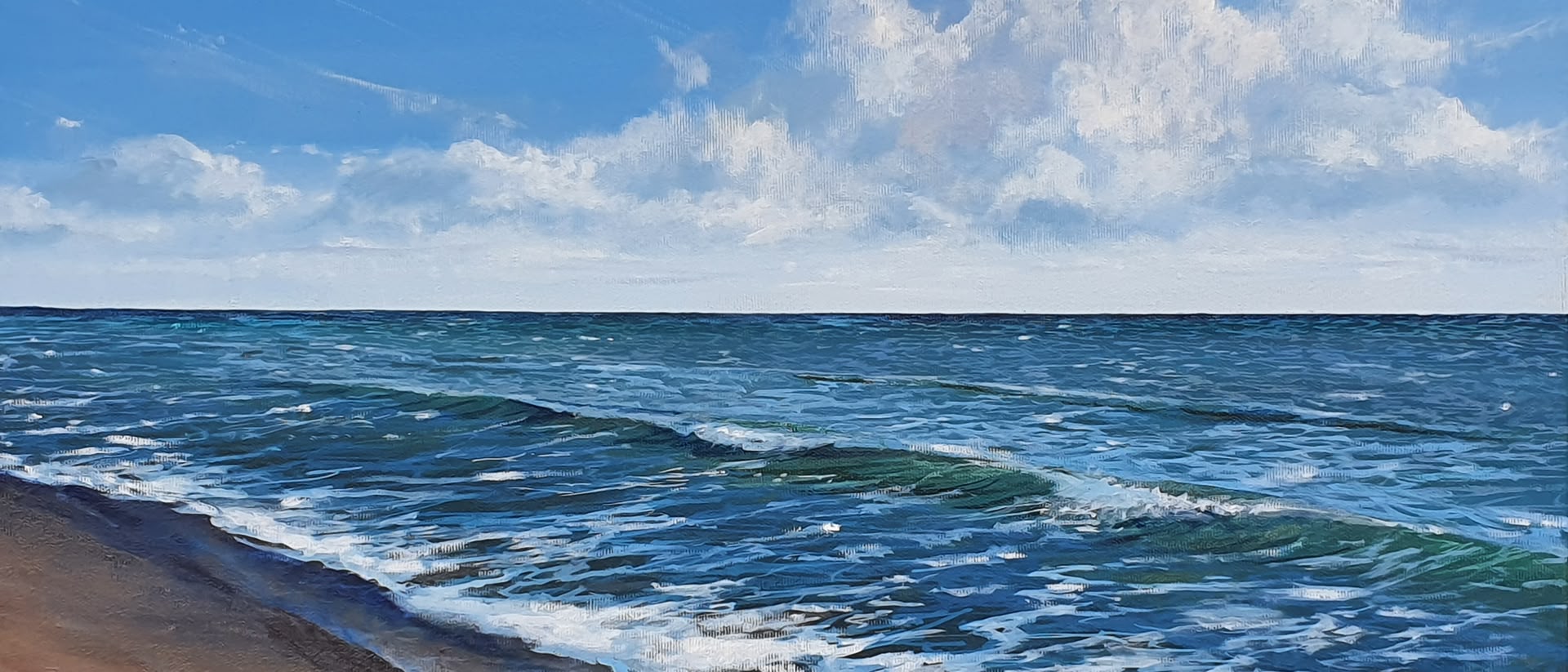 Offenes dunkelblaues Meer gezeichnet von Elena Romanzin