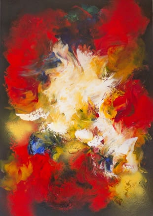 Abstrakte Acrylmalerei von Christiane Middendorf.