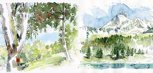 After Work: Nature Sketching — lockere Landschaftsskizzen mit Pinsel, Stift und Farbe