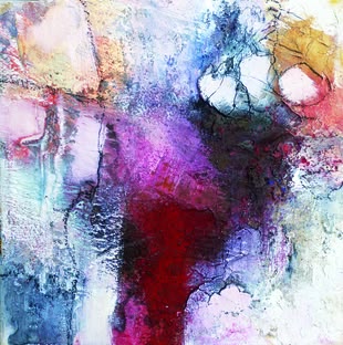 Abstraktes Acrylbild von Angelika Biber.