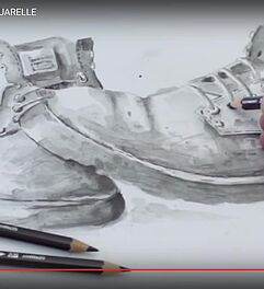 Schuhe Zeichnen lernen Zeichenkurs, Werk: Faber Castell