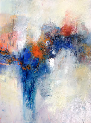 Eine abstrakte Acrylmalerei von Angelika Biber.