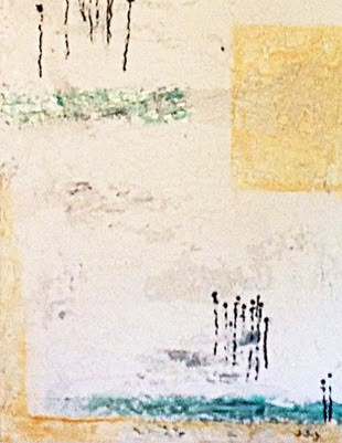 Abstraktes Werk mit Acrylfarbe.