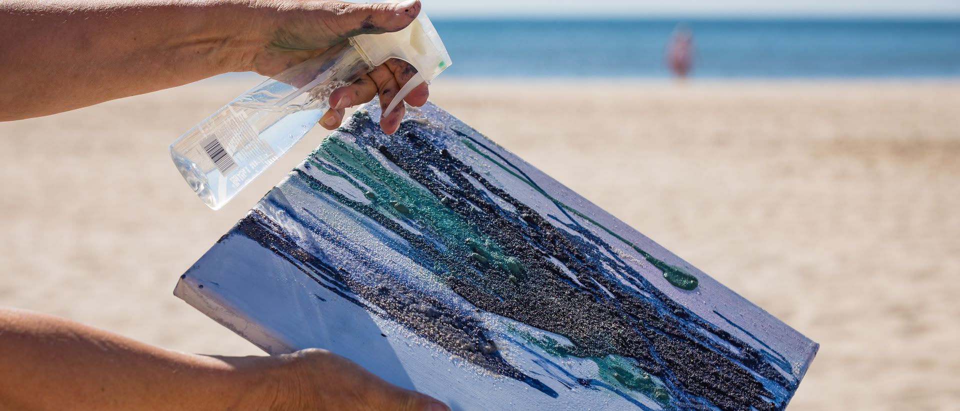 malen strand expressiv kreativ sand