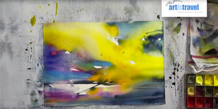 expressiv Aquarell malen lernen, Werk: Jutta Höfs Expressives Aquarell Bild von Jutta Höfs.