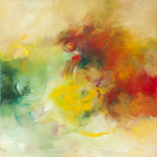 Eine Acrylmalerei von Christiane Middendorf im abstrakten Stil.