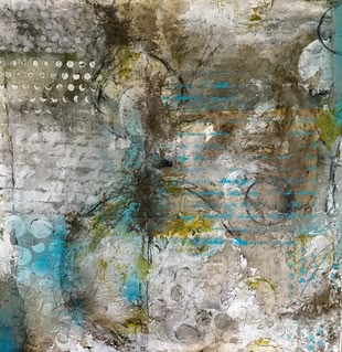 Acrylwerk von Anita Hörskens, das mittels der Tonking-Technik gestaltet wurde.